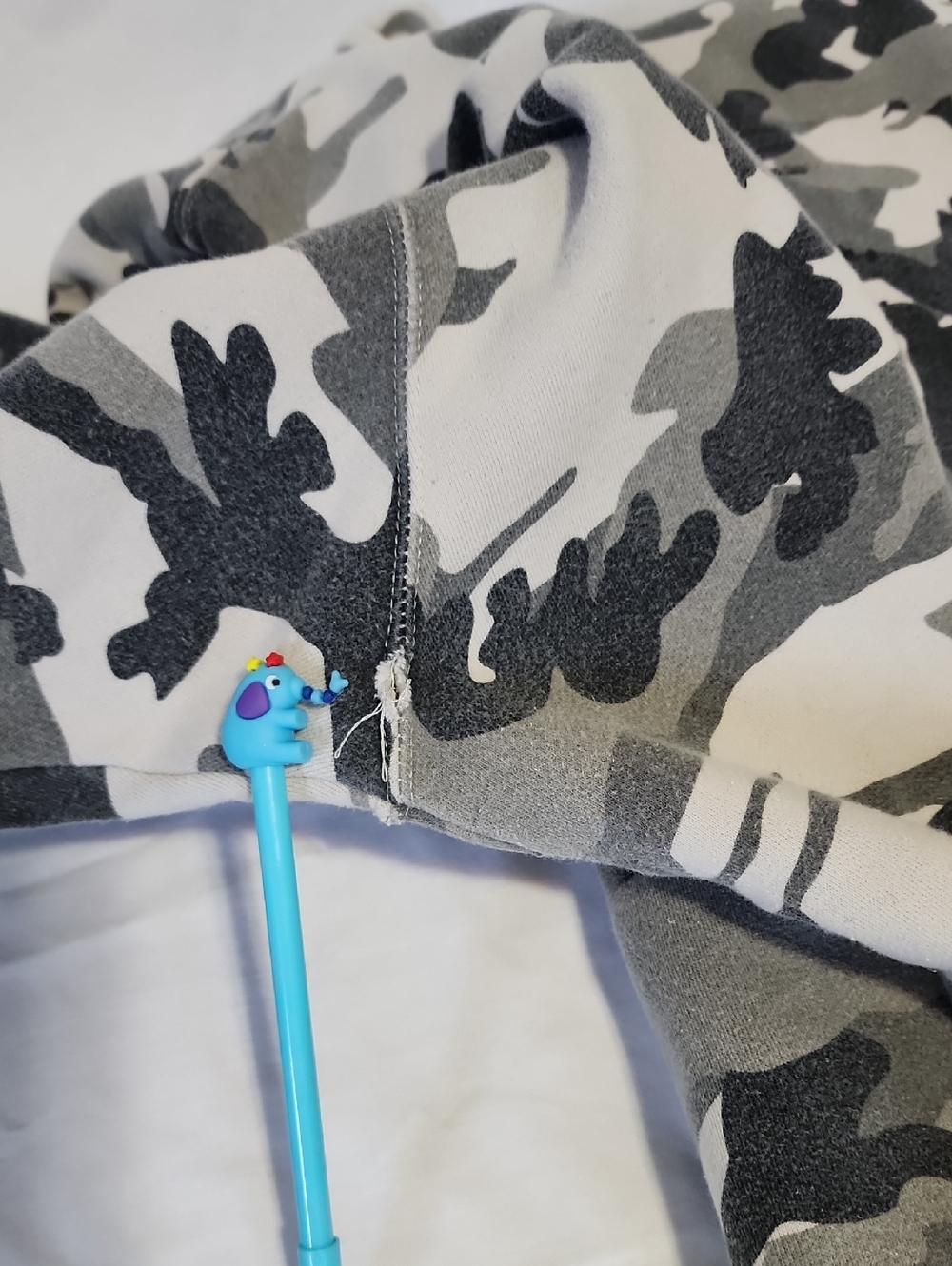 Gray & White Camo Pullover Hoodie - Picture 6 of 6